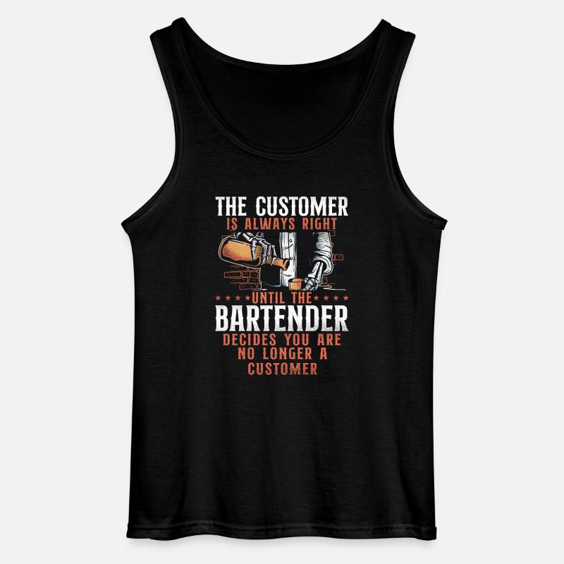 Bartender Mixologist The Customer - Gildan Männer Tank Top - Schwarz
