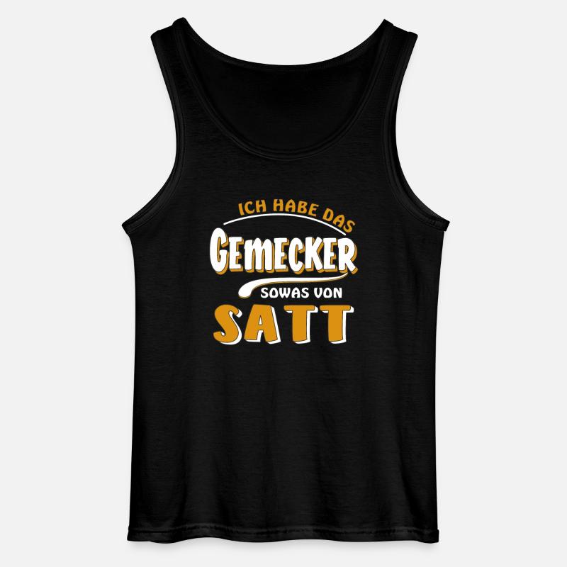 HABE DAS GEMECKER SATT - Gildan Männer Tank Top - Schwarz