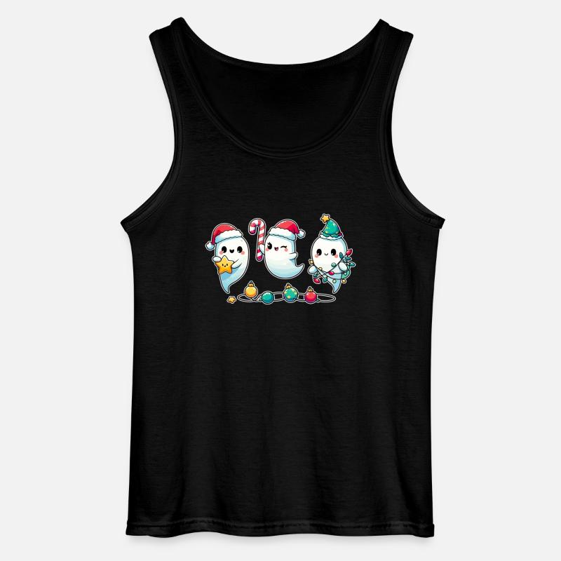 Ghosts for Christmas ghosts - Gildan Männer Tank Top - Schwarz