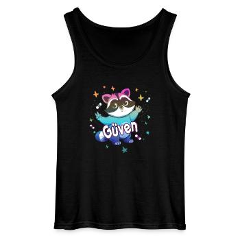 GÜVEN - Schöner Jungen Name mit süßem Waschbär - Gildan Männer Tank Top - Schwarz - Vorne - AI Model Male 185 dark (185cm)