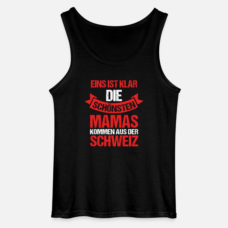 Schweizer Mama Mutter Schweiz - Gildan Männer Tank Top - Schwarz