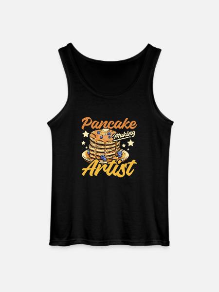Pancake making artist - Gildan Men’s Tank Top - black