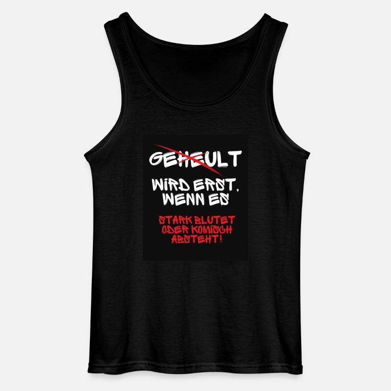 Geheult wird nicht - Gildan Männer Tank Top - Schwarz