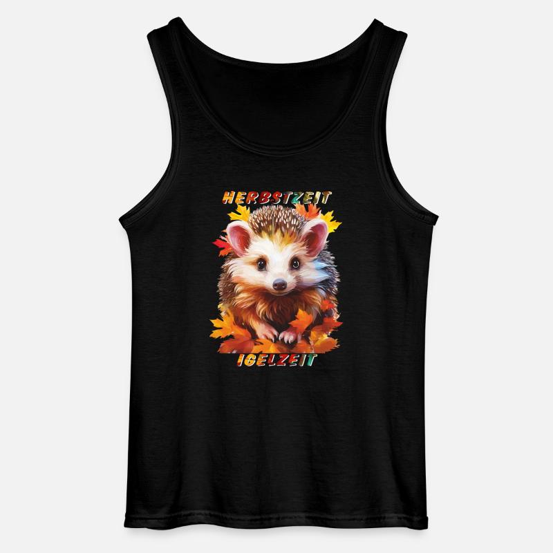 IGEL HERBSTZEIT IGELZEIT - Gildan Männer Tank Top - Schwarz