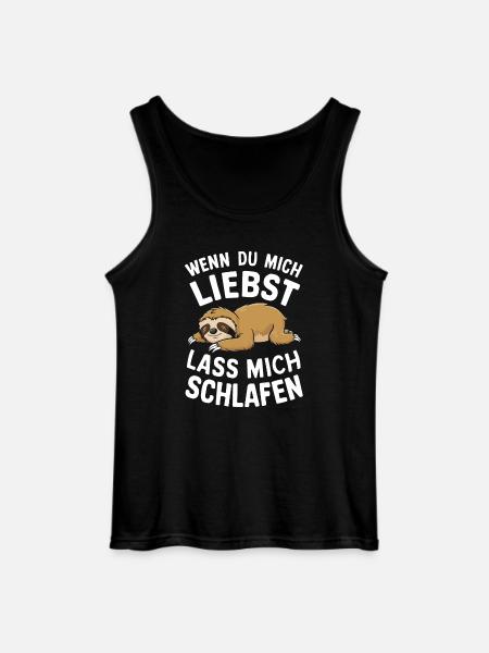Sloth Sloths Animal Sleeping Lazy - Gildan Men’s Tank Top - black