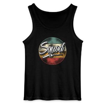 Squad - Gildan Men’s Tank Top - black - Front - AI Model Male 185 dark (185cm)