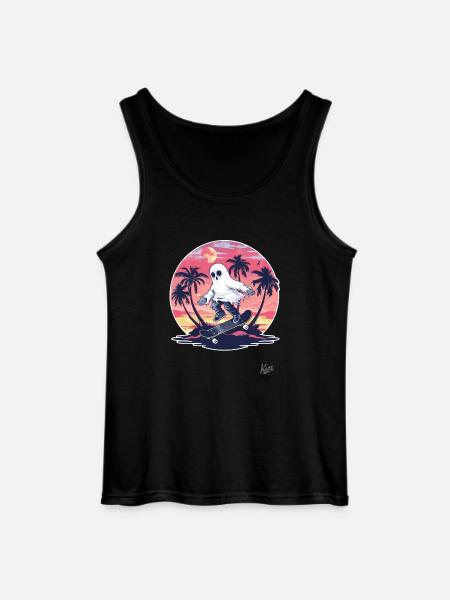 Skateboarding V ghosts - Gildan Men’s Tank Top - black