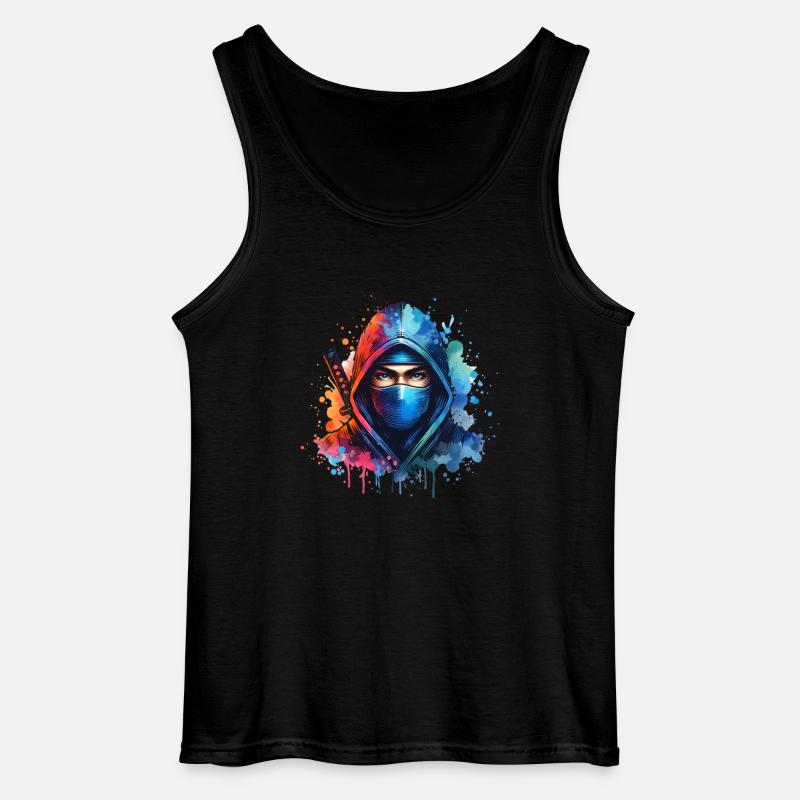Ninja - Gildan Männer Tank Top - Schwarz