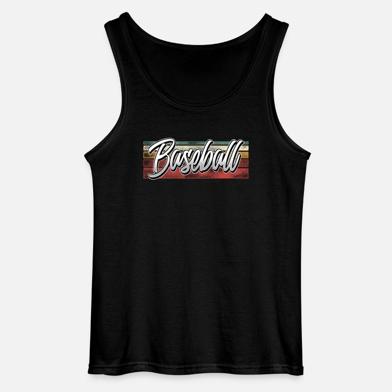 Baseball - Gildan Männer Tank Top - Schwarz