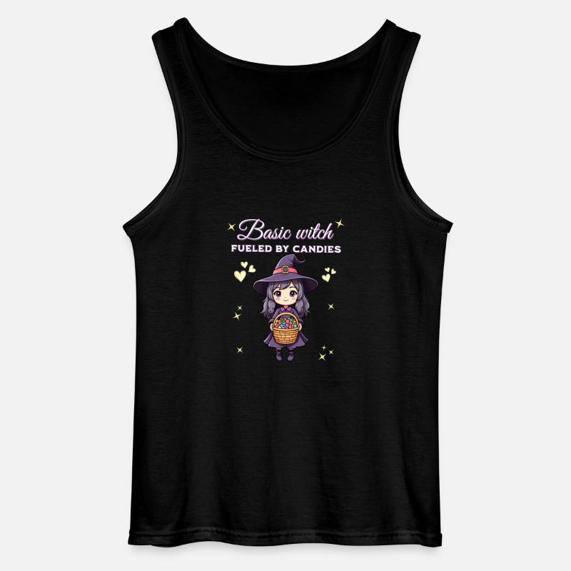 Basic witch fueled by candies - Gildan Men’s Tank Top - black