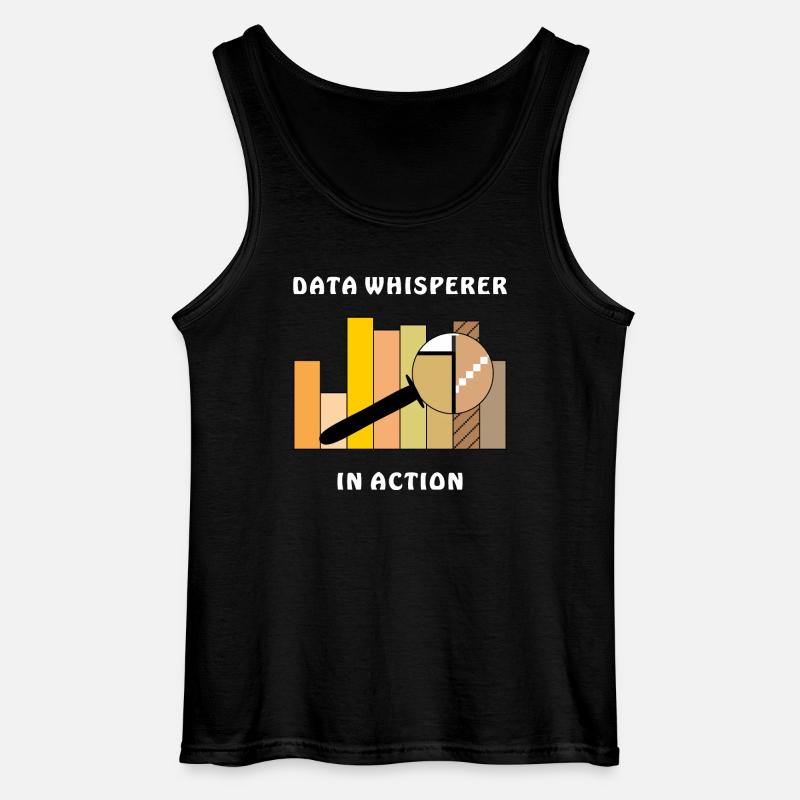 DATA WHISPERER IN ACTION - Gildan Men’s Tank Top - black