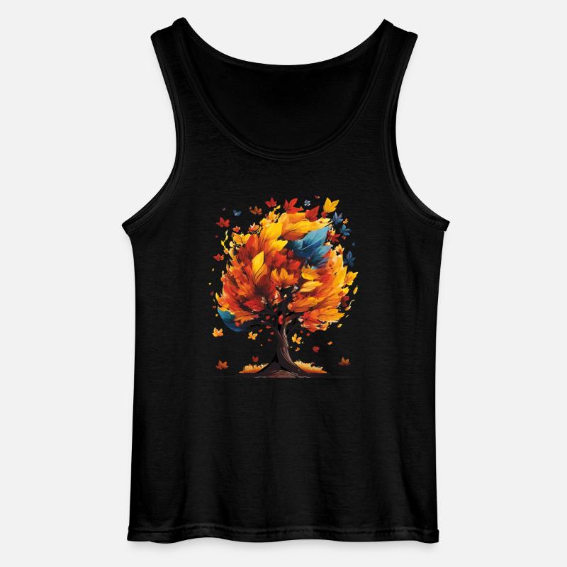 HERBST BAUM - Gildan Männer Tank Top - Schwarz
