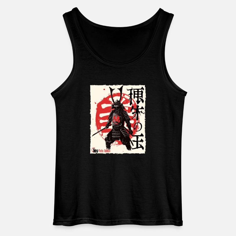 Japanese Edo Samurai - Gildan Men’s Tank Top - black