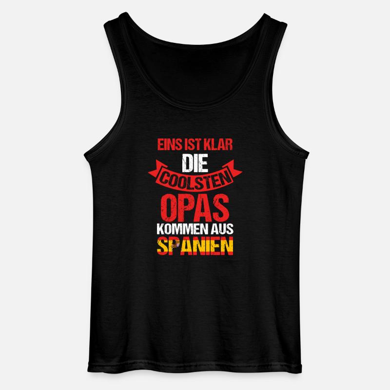 Spanier Opa Großvater Spanien - Gildan Männer Tank Top - Schwarz