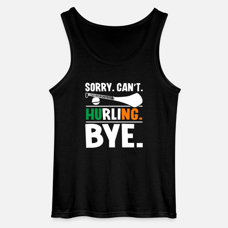 Sorry Can't Hurling Bye - Gildan Männer Tank Top - Schwarz
