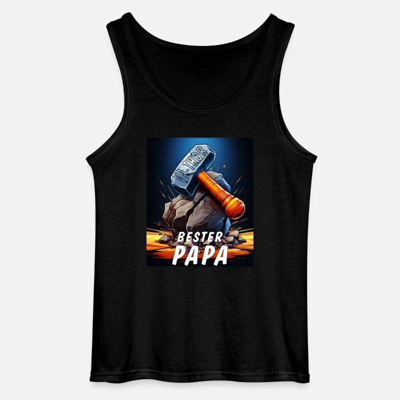 VA-THOR HAMMER BESTER PAPA - Gildan Männer Tank Top - Schwarz