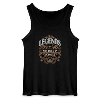 2007 Oktober Geboren Geburtstag Geburtsjahr - Gildan Männer Tank Top - Schwarz - Vorne - AI Model Male 185 dark (185cm)
