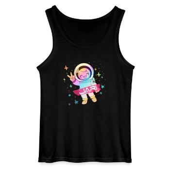 JARI - Beau nom de garçon avec astronaute mignon - Débardeur Gildan Homme - noir - Devant - AI Model Male 185 dark (185cm)