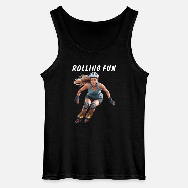 FRAU ROLLSCHUHE ROLLING FUN - Gildan Männer Tank Top - Schwarz