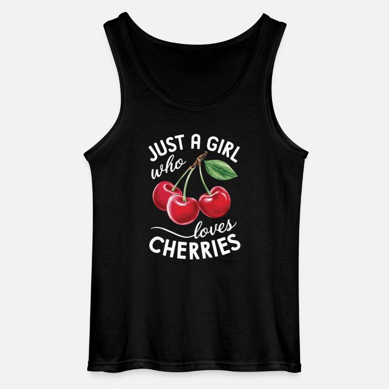 Kirsche Kirschen Früchte Essen - Gildan Männer Tank Top - Schwarz