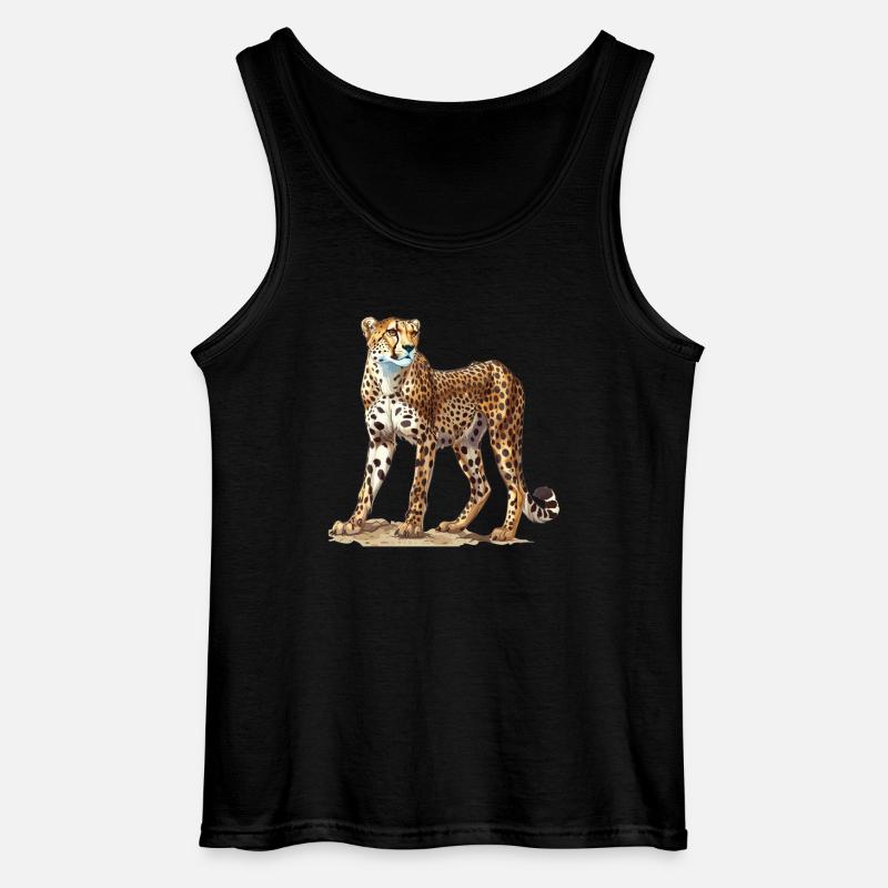 Cheetah Geparde Gepard - Gildan Männer Tank Top - Schwarz