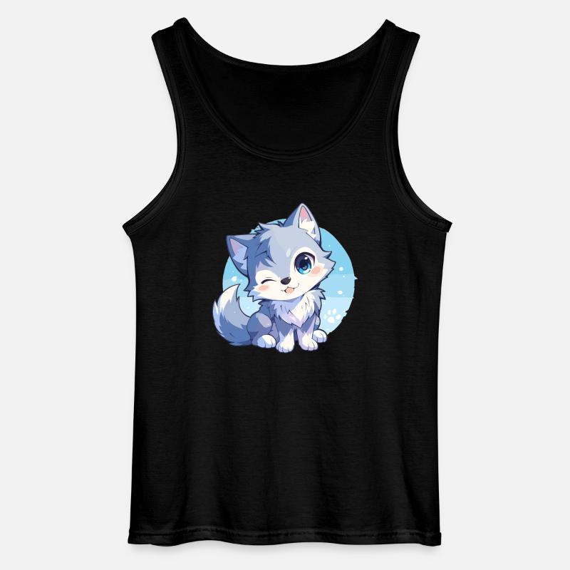 Wölfe Wolf - Gildan Männer Tank Top - Schwarz