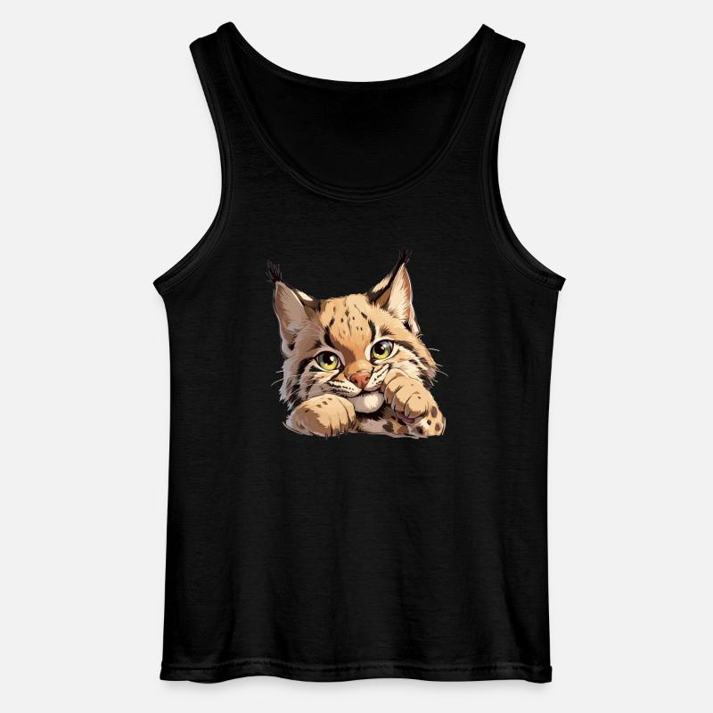 Bobcats Rotluchse Rotluchs Luchs - Gildan Männer Tank Top - Schwarz