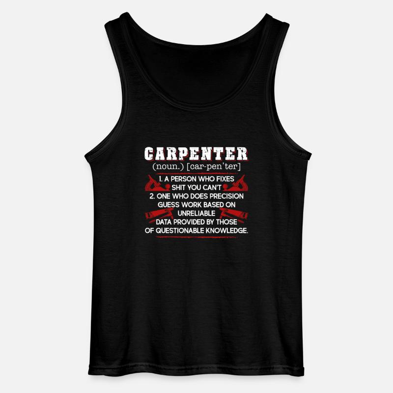 Carpenter Carpenter Definition - Gildan Men’s Tank Top - black