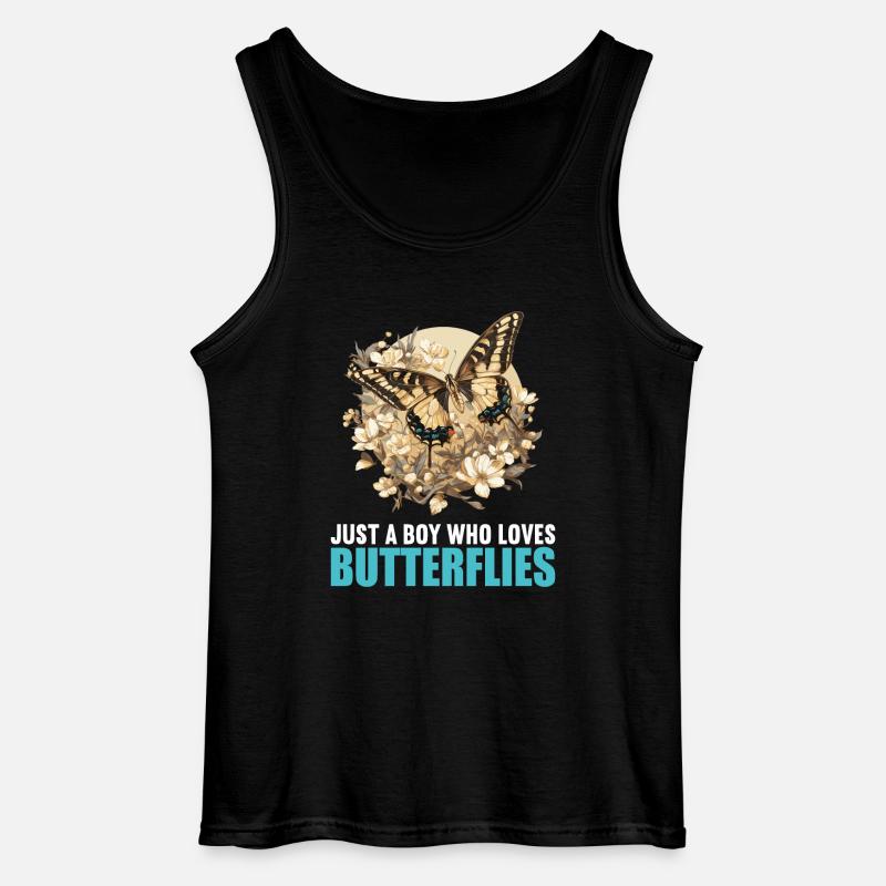 Butterfly Schmetterlinge Schmetterling - Gildan Männer Tank Top - Schwarz