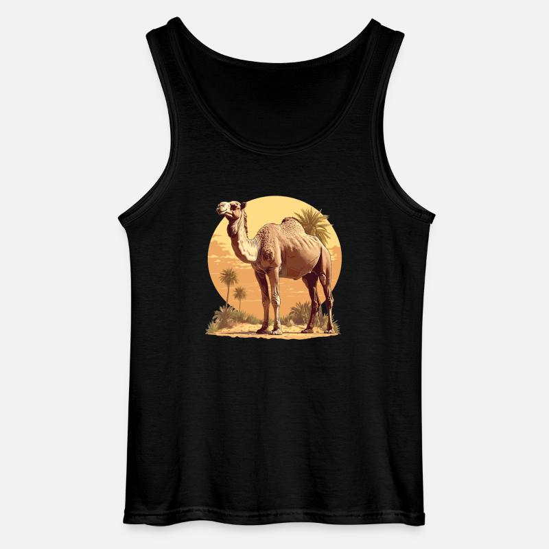 Camel Kamele Kamel - Gildan Men’s Tank Top - black