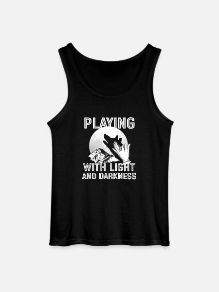 Shadow Puppetry Theater Show Art - Gildan Men’s Tank Top - black