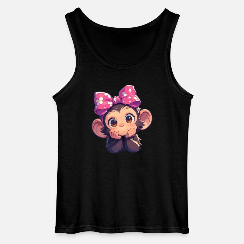 Chimpanzee Schimpansen Schimpanse - Gildan Männer Tank Top - Schwarz