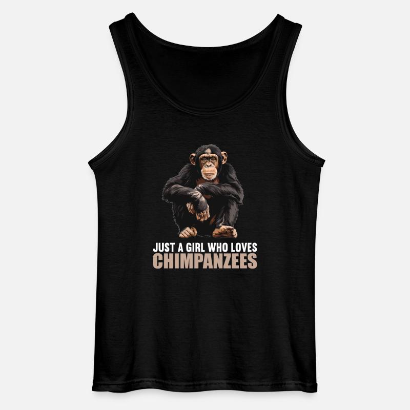 Chimpanzee Schimpansen Schimpanse - Gildan Männer Tank Top - Schwarz