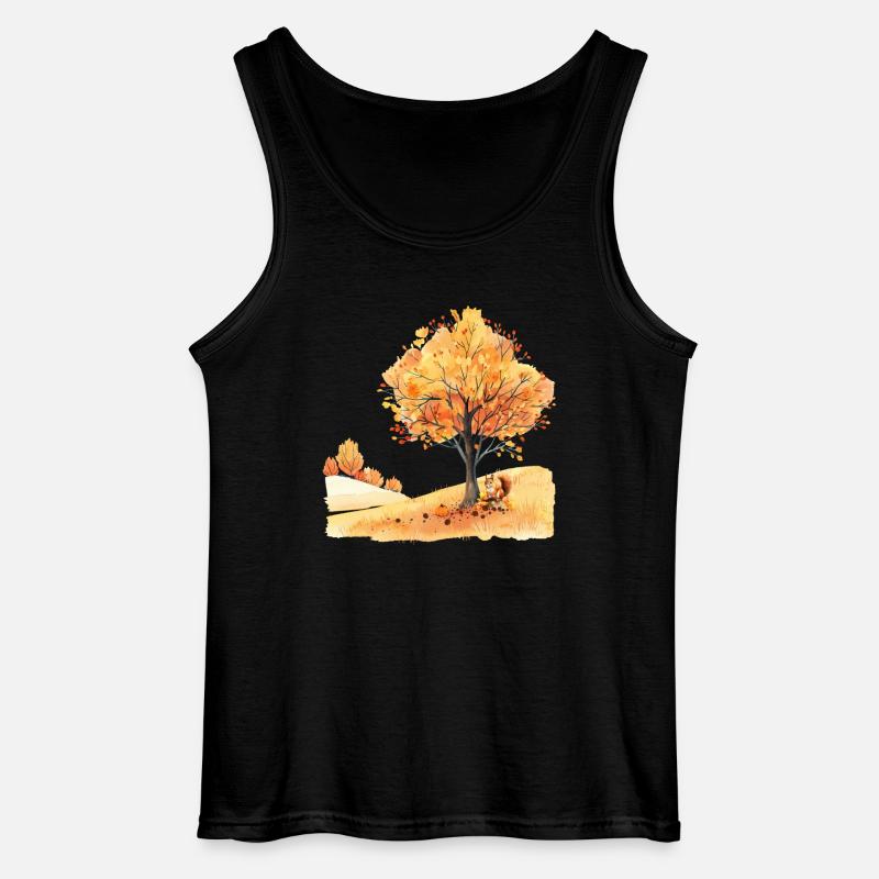 Herbst Eichhörnchen Écureuil d’automne - Débardeur Gildan Homme - noir