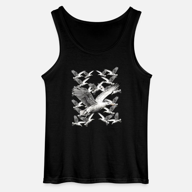 Möwe Möwen maritim - Gildan Männer Tank Top - Schwarz