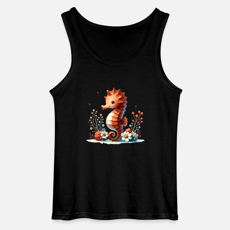 Seepferd Seepferdchen - Gildan Männer Tank Top - Schwarz