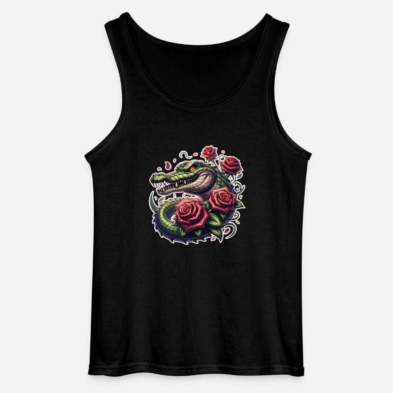 Alligator - Gildan Männer Tank Top - Schwarz