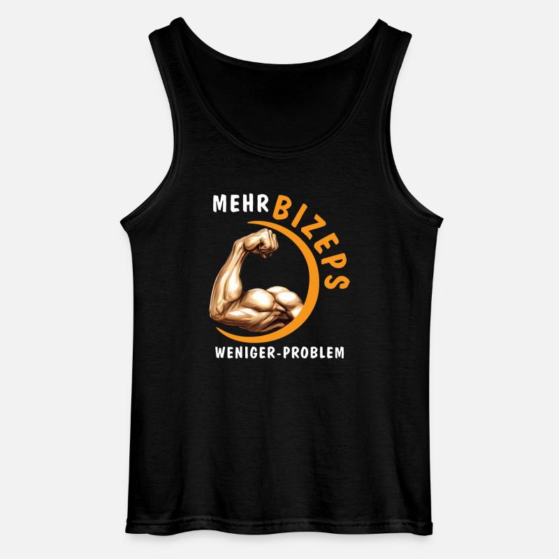 MORE BICEPS, LESS PROBLEM - Gildan Men’s Tank Top - black
