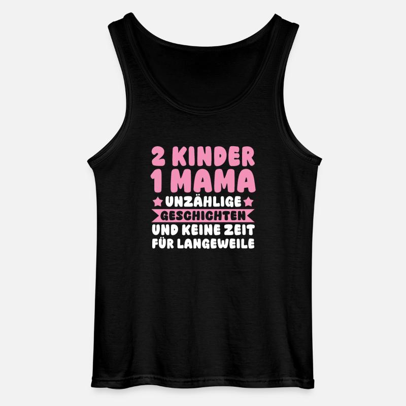 Mama Von 2 Kindern - Gildan Männer Tank Top - Schwarz