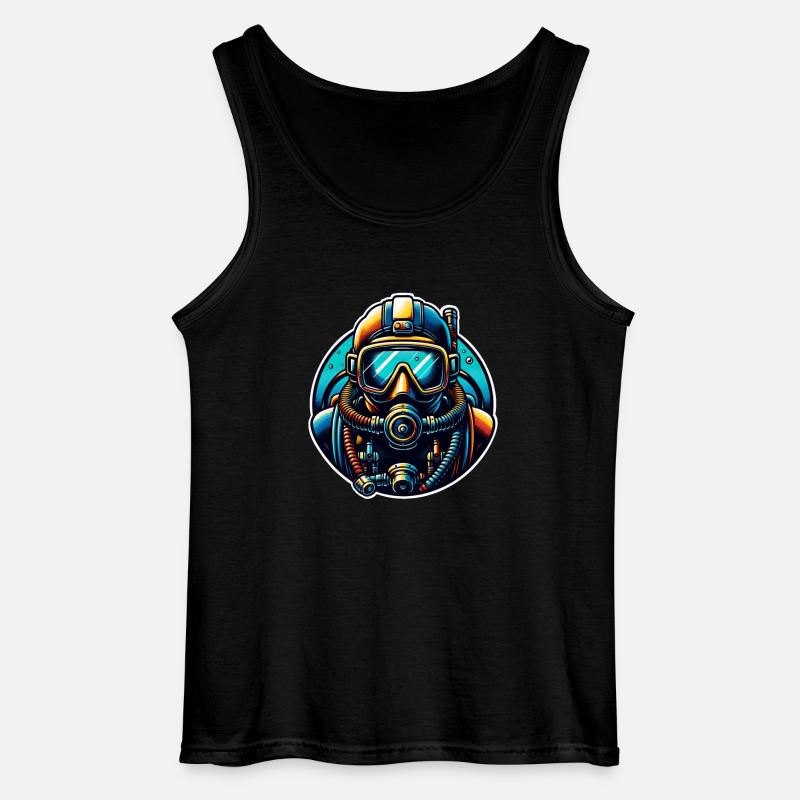 Tauchen Taucher - Gildan Männer Tank Top - Schwarz