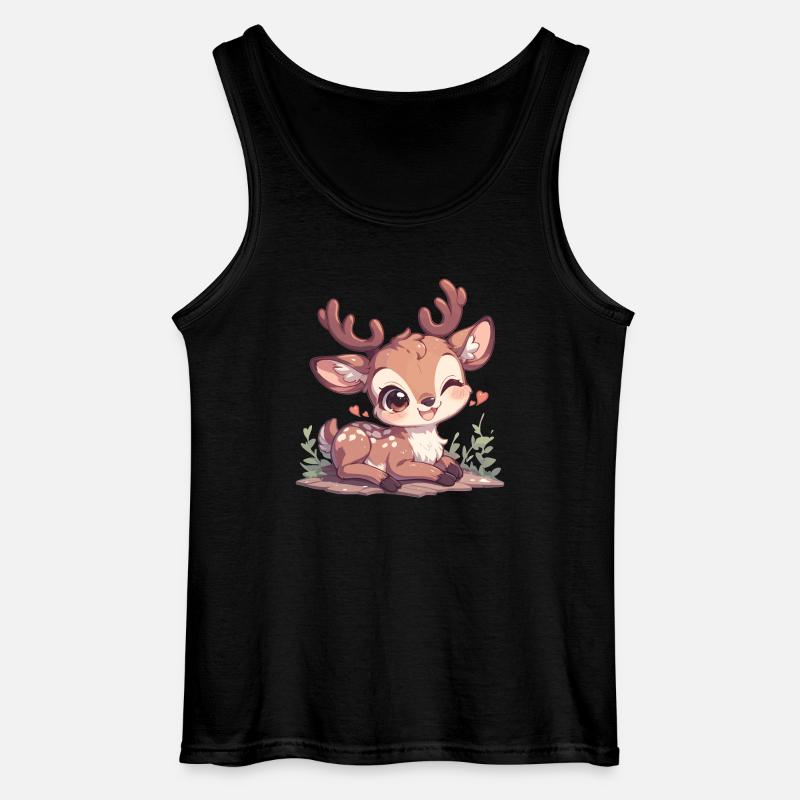 Hirsche Hirsch - Gildan Männer Tank Top - Schwarz