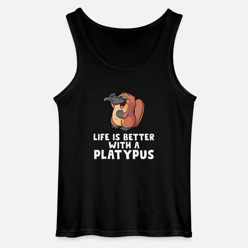 Schnabeltier - Gildan Männer Tank Top - Schwarz