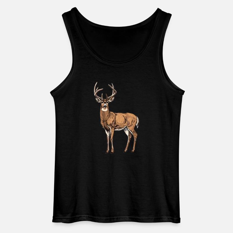 Deer Deer - Gildan Men’s Tank Top - black