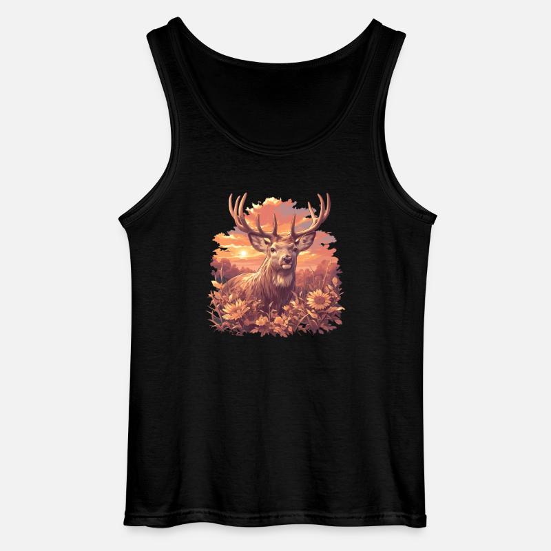 Hirsche Hirsch - Gildan Männer Tank Top - Schwarz