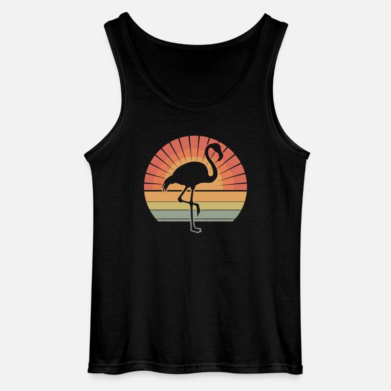Flamingo - Gildan Männer Tank Top - Schwarz