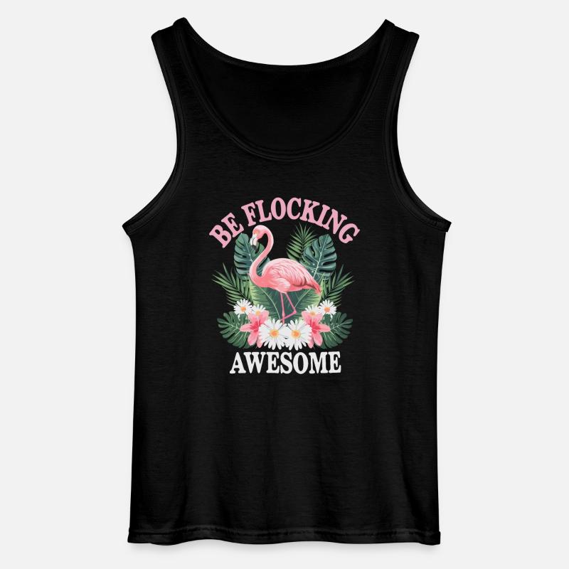 Flamingo - Gildan Männer Tank Top - Schwarz