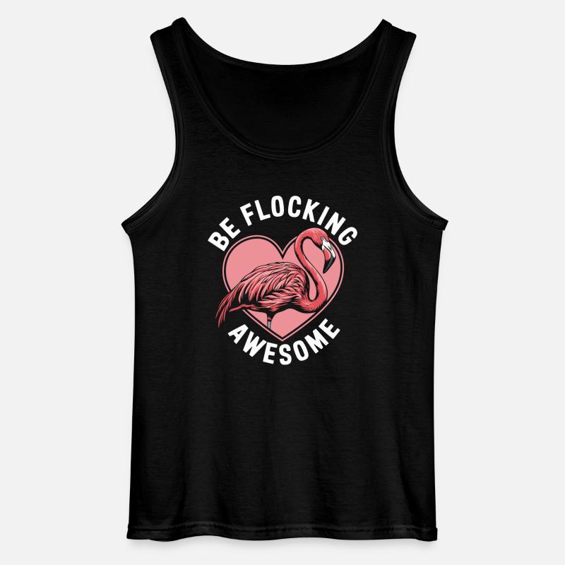 Flamingo - Gildan Männer Tank Top - Schwarz
