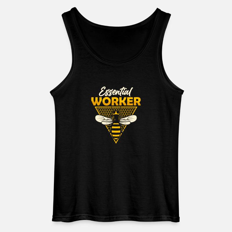 Essential Worker Beekeeper ApiaristBeekeeping - Gildan Männer Tank Top - Schwarz