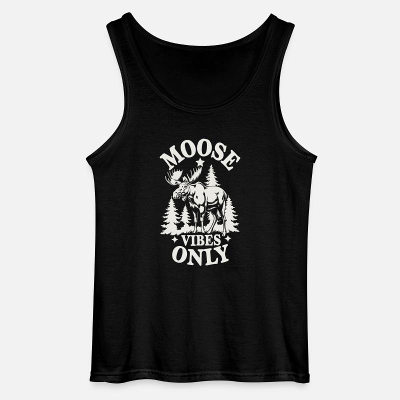Elch - Gildan Männer Tank Top - Schwarz