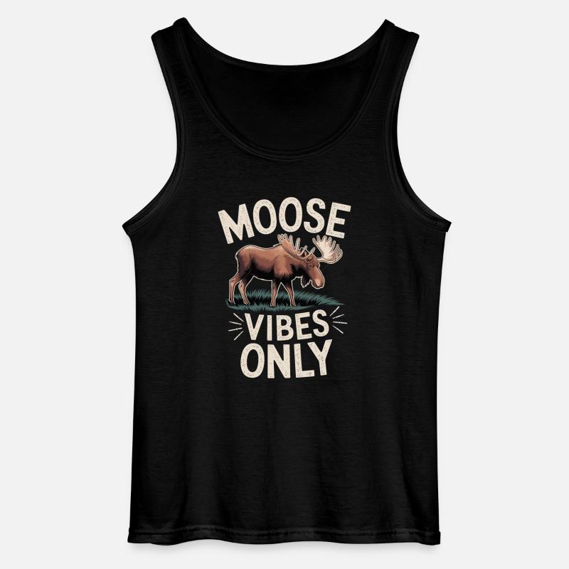 Elch - Gildan Männer Tank Top - Schwarz